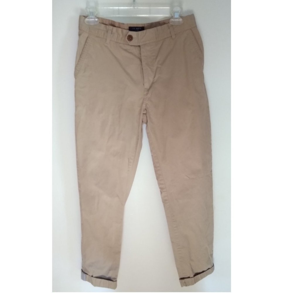 Ted Baker London Tan Cuffed Chinos 30R EUC